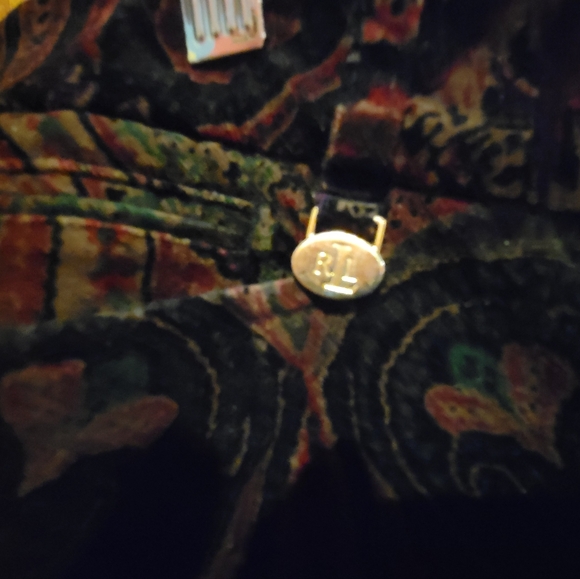 Ralph Lauren Paisley Velvet Pants - Picture 3 of 5